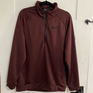 maroon nike quarter zip pullover medium